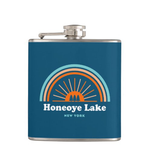  Honeoye Lake New York Rainbow Flask