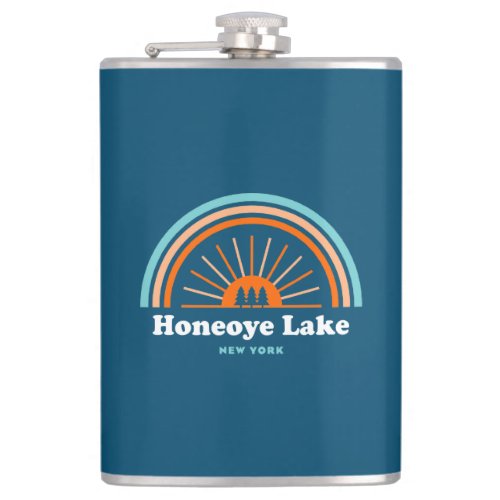  Honeoye Lake New York Rainbow Flask