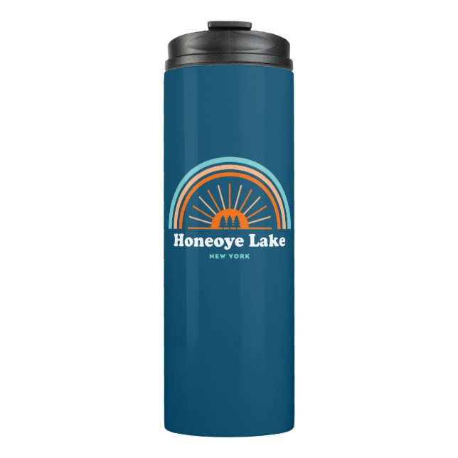 Honeoye Lake New York Rainbow Thermal Tumbler (Front)
