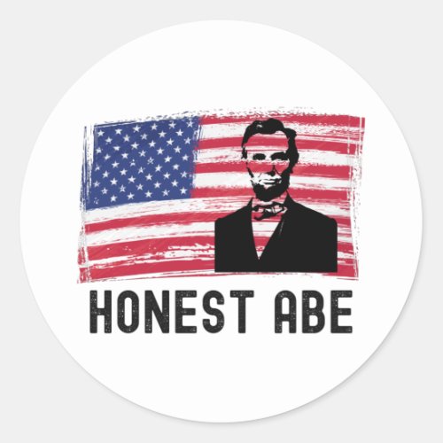 Honest Abe The Great Emancipator Classic Round St Classic Round Sticker