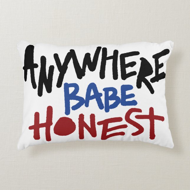 Honest babe can sleep well accent pillow (Front)
