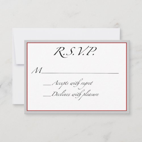 Honest RSVP gray border announcement