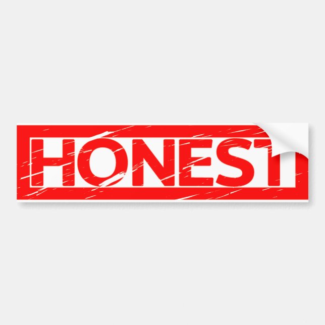 Honest Stamp Bumper Sticker (Front)