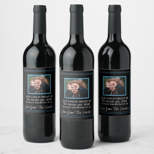 Honest teacher present enjoy this bottle wine labe wine label