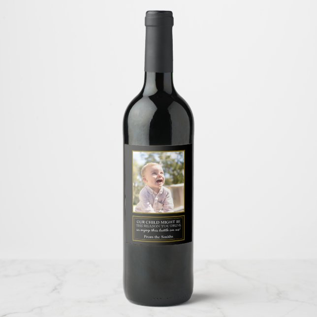 Honest Teacher Present Wine Label, Enjoy This Label (Front)