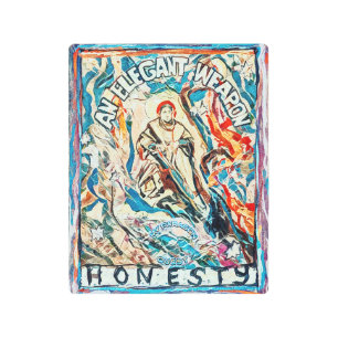 Honesty, an elegant weapon for civilized times metal print