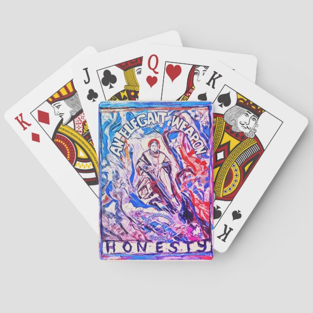 Honesty, an elegant weapon for civilized times poker cards (Back)