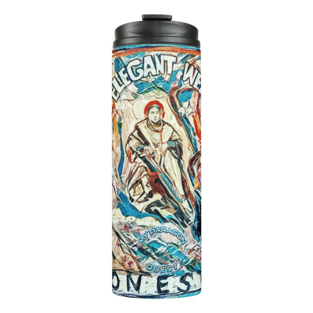Honesty, an elegant weapon for civilized times thermal tumbler (Front)