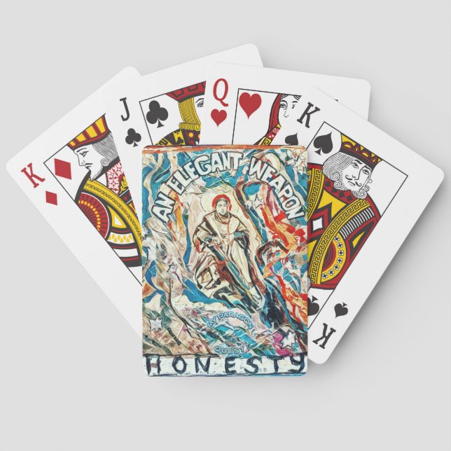 Honesty, an elegant weapon. poker cards (Back)