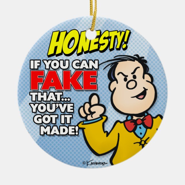 Honesty Ceramic Ornament (Front)