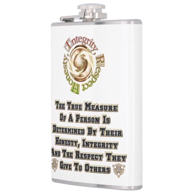 Honesty Integrity Respect MXT Flask (Left)