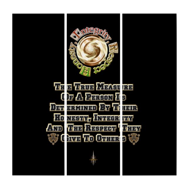 Honesty Integrity Respect MXT Triptych (Front)