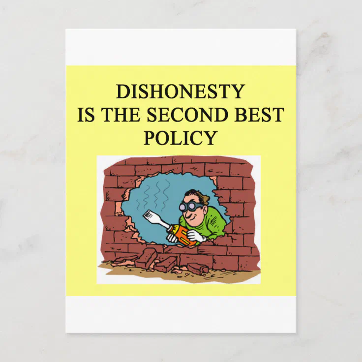 honesty is the best policy? postcard | Zazzle