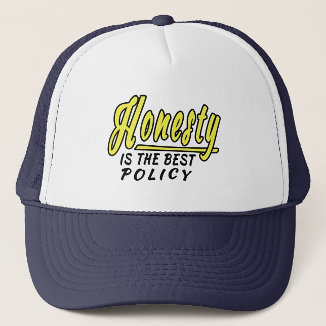  honesty is the best policy trucker hat (Front)