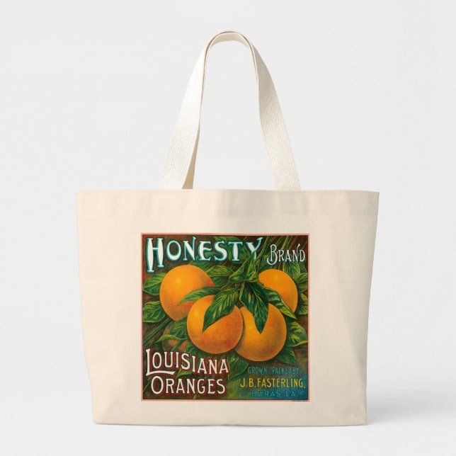 Honesty Louisiana Oranges Large Tote Bag (Front)