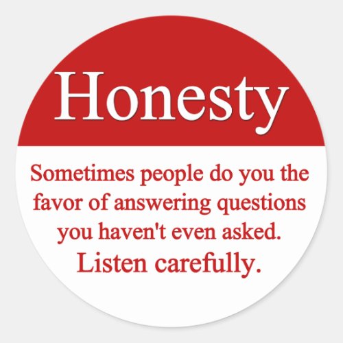 Honesty Sticker