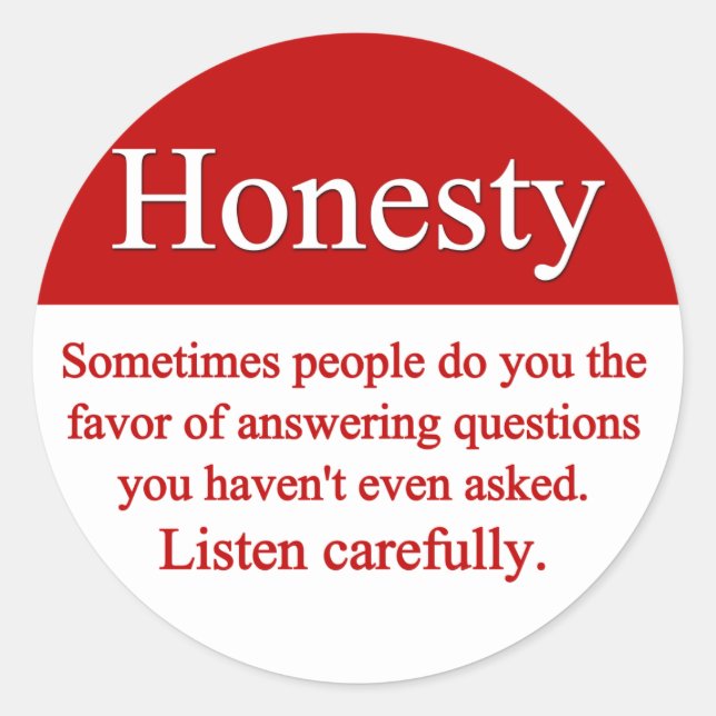 Honesty Sticker (Front)