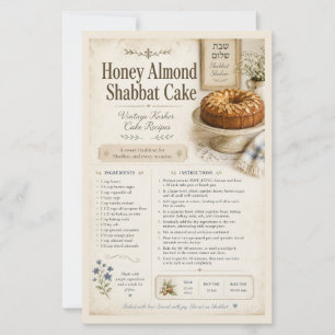 Honey Almond Shabbat Cake - Vintage Shabbat Cake