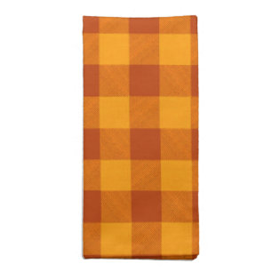 Honey Amber Buffalo Check Cloth Napkin