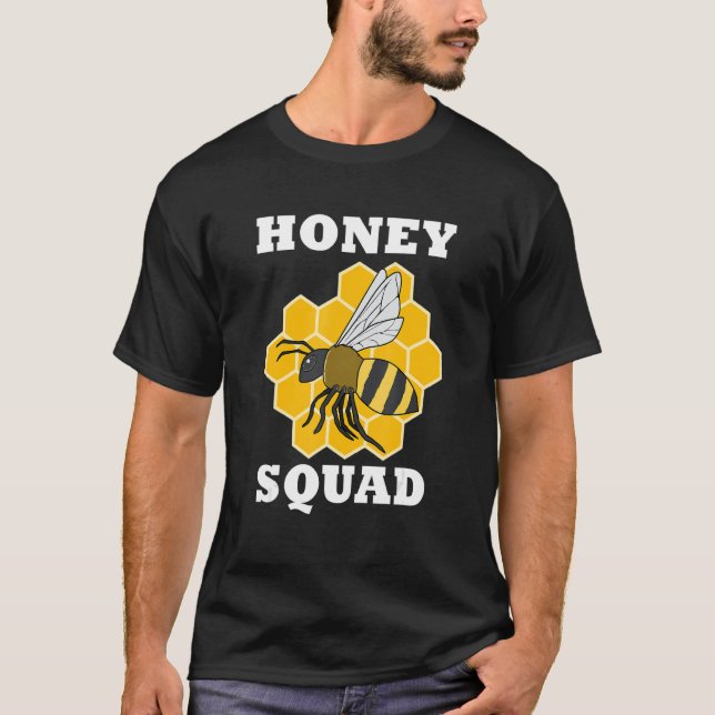 Honey and Bees Beekeeping Ironic Honey Squad T-Shirt (Front)