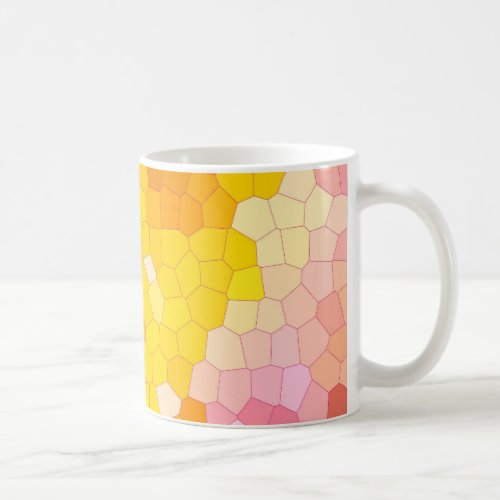 Honey and Cream Stained Glass Pattern Coffee Mug
