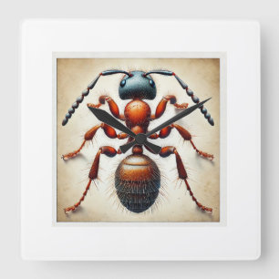 Honey ant dorsal view 200924IREF230 - Watercolor Square Wall Clock