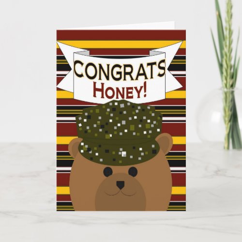 Honey _ Army Soldier Congrats Card