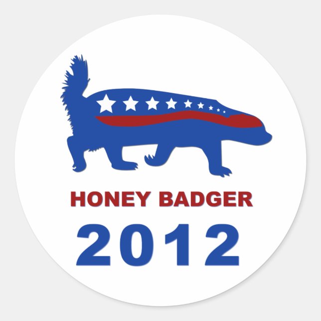 HONEY BADGER 2012 CLASSIC ROUND STICKER (Front)