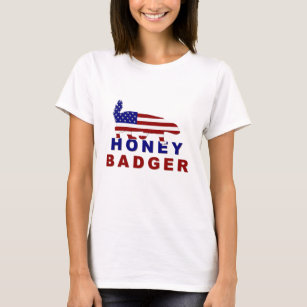 honey badger american flag T-Shirt