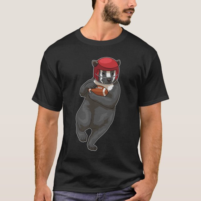 Honey badger American Football Sports T-Shirt (Front)