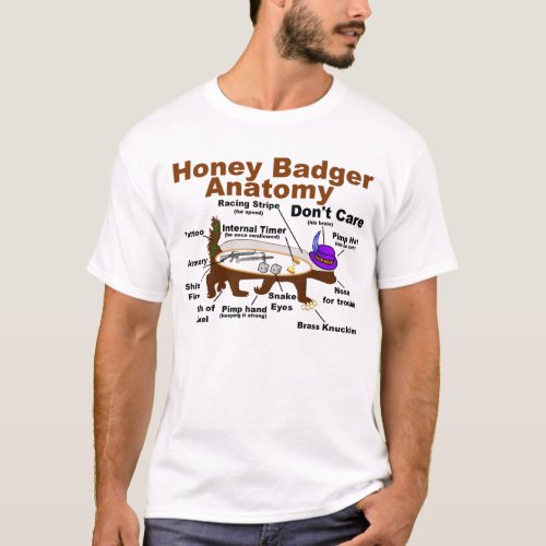 Honey Badger Anatomy T_Shirt