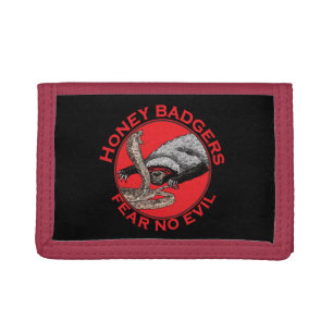 Honey Badger and cobra funny Tri-fold Wallet