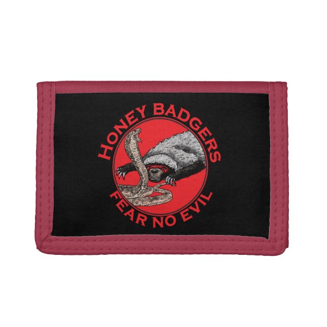 Honey Badger and cobra funny Trifold Wallet (Front)