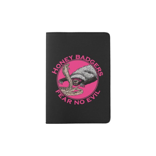 Honey Badger And cobra snake Passport Holder (Front)