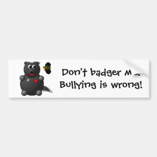 Honey Badger and Honey Bee Bumper Sticker