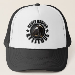 Honey Badger ATTITUDE - Round Design Trucker Hat