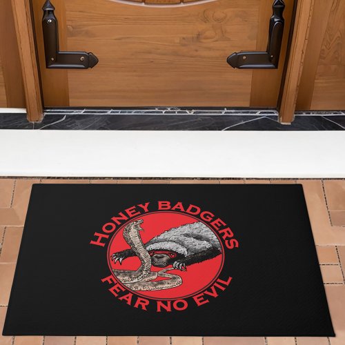 Honey Badger badass quote Doormat