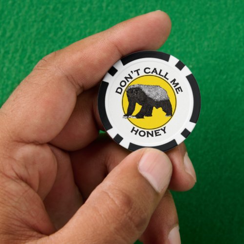 Honey Badger Badass Quote Poker Chips