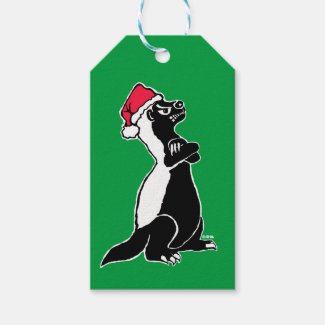 Honey badger Christmas Gift Tags