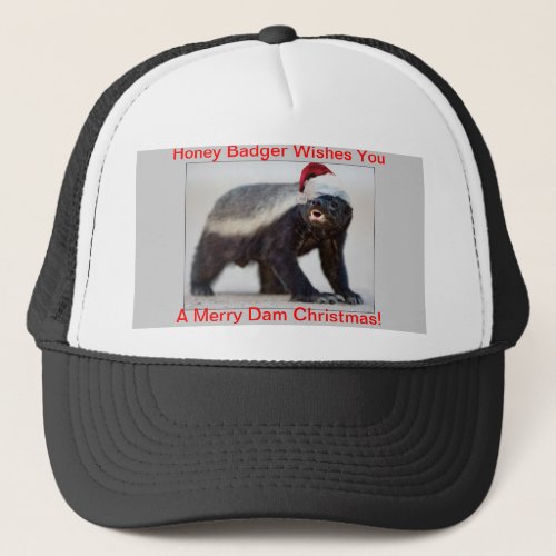 Honey Badger Christmas Hat