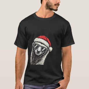 Honey Badger Christmas Santa Hat Pajama Funny Xmas T-Shirt