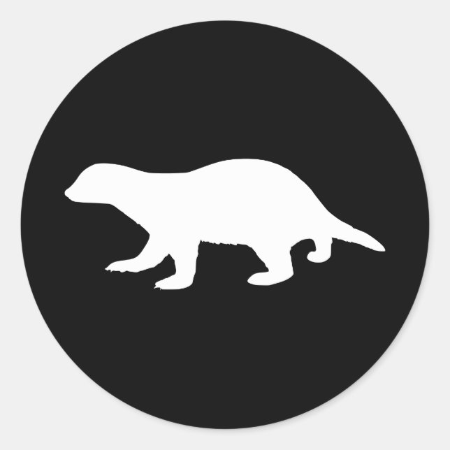 Honey Badger Classic Round Sticker (Front)