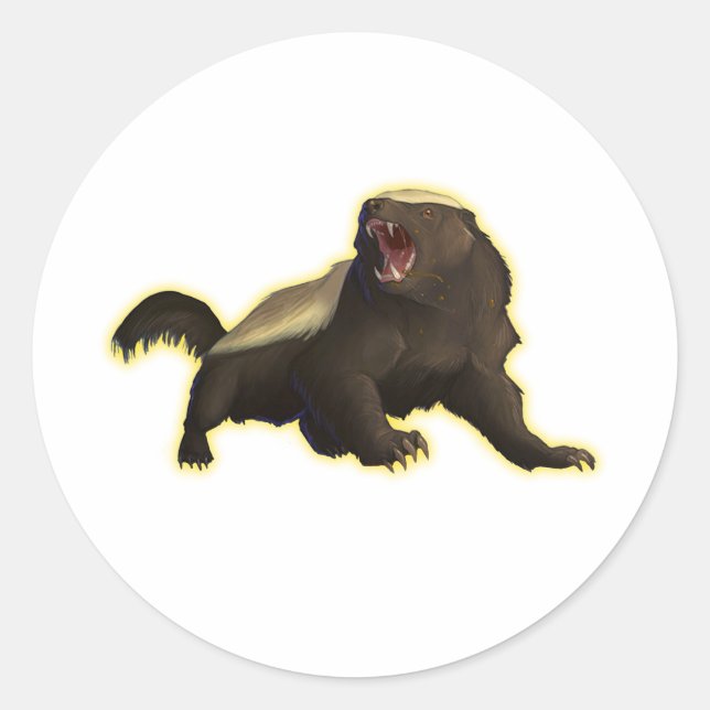 Honey Badger Classic Round Sticker (Front)