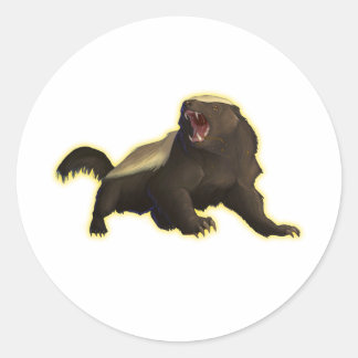 Honey Badger Classic Round Sticker