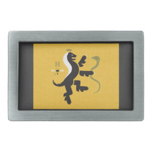 Honey Badger Crest Rectangular Belt Buckle