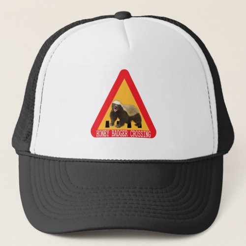 Honey Badger Crossing Sign Trucker Hat