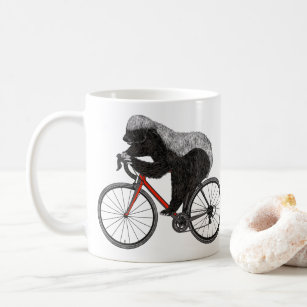 Honey Badger Cycling Funny Badass Animal Cyclist   Coffee Mug