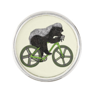 Honey Badger Cycling Funny Badass Animal Cyclist Lapel Pin