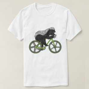 Honey Badger Cycling Funny Badass Animal Cyclist   T-Shirt