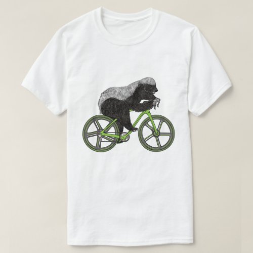 Honey Badger Cycling Funny Badass Animal Cyclist   T_Shirt